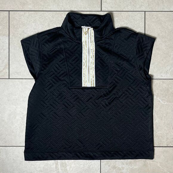 Mary Square Women’s Black Quilted Sweatersuit Set - Picture 2 of 12